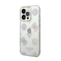 Guess Peony Glitter Case – Etui iPhone 14 Pro (Przezroczysty)