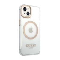 Guess Metal Outline Magsafe - Etui iPhone 14 Plus (przezroczysty / złoty)