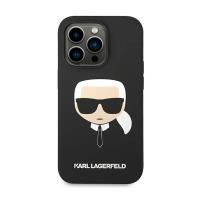 Karl Lagerfeld Silicone Ikonik Karl`s Head - Etui iPhone 14 Pro (czarny)