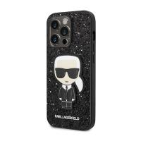 Karl Lagerfeld Glitter Flakes Ikonik - Etui iPhone 14 Pro Max (czarny)