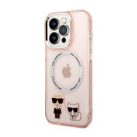 Karl Lagerfeld Karl & Choupette Aluminium MagSafe - Etui iPhone 14 Pro (różowy)