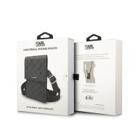 Karl Lagerfeld Monogram Plate Wallet Phone Bag - Torba na smartfona i akcesoria (czarny)