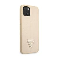 Guess Saffiano Triangle Logo Case – Etui iPhone 13 mini (beżowy)