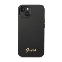 Guess Silicone Vintage - Etui iPhone 14 (czarny)