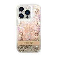 Guess Liquid Glitter Paisley - Etui iPhone 14 Pro Max (złoty)