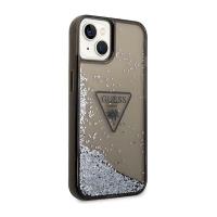 Guess Liquid Glitter Triangle Logo Case – Etui iPhone 14 Plus (czarny)