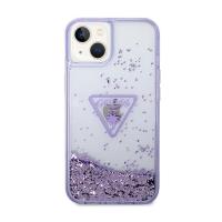 Guess Liquid Glitter Triangle Logo Case – Etui iPhone 14 Plus (fioletowy)