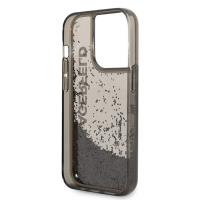 Karl Lagerfeld Liquid Glitter Translucent Elongated Logo Case – Etui iPhone 14 Pro (czarny)