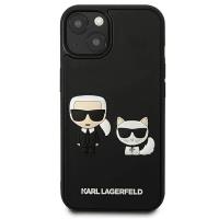 Karl Lagerfeld Ikonik 3D Karl & Choupette - Etui iPhone 13 (czarny)
