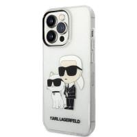 Karl Lagerfeld IML Glitter NFT Karl & Choupette - Etui iPhone 14 Pro (przezroczysty)