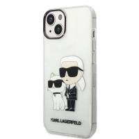 Karl Lagerfeld IML Glitter NFT Karl & Choupette - Etui iPhone 14 (przezroczysty)