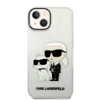 Karl Lagerfeld IML Glitter NFT Karl & Choupette - Etui iPhone 14 (przezroczysty)