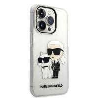 Karl Lagerfeld IML Glitter NFT Karl & Choupette - Etui iPhone 14 Pro Max (przezroczysty)