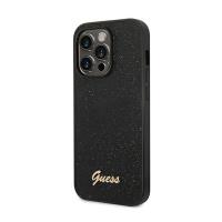 Guess Glitter Flakes Metal Logo Case – Etui iPhone 14 Pro Max (czarny)