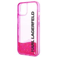 Karl Lagerfeld Liquid Glitter Translucent Elongated Logo Case – Etui iPhone 14 Plus (różowy)