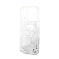 Karl Lagerfeld Liquid Glitter NFT Karl's Head - Etui iPhone 14 Pro (srebrny)