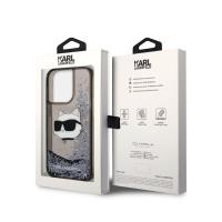 Karl Lagerfeld Liquid Glitter NFT Choupette Head - Etui iPhone 14 Pro (czarny)