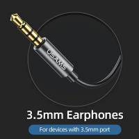 USAMS EP-46 - Słuchawki stereo jack 3,5 mm (czarny)