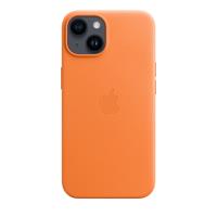 Apple Leather Case - Skórzane etui z MagSafe do iPhone 14 (pomarańczowy)
