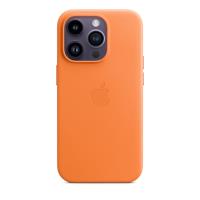 Apple Leather Case - Skórzane etui z MagSafe do iPhone 14 Pro (pomarańczowy)