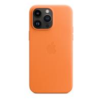 Apple Leather Case - Skórzane etui z MagSafe do iPhone 14 Pro Max (pomarańczowy)