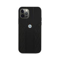 BMW Leather Curve Perforate - Etui iPhone 12 / iPhone 12 Pro (czarny)
