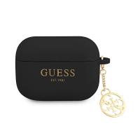 Guess Silicone Charm 4G Cover - Etui AirPods Pro (czarny)