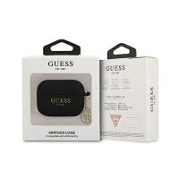 Guess Silicone Charm 4G Cover - Etui AirPods Pro (czarny)