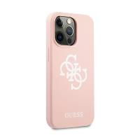 Guess Silicone 4G Big Logo - Etui iPhone 13 Pro Max (różowy)