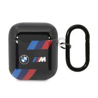 BMW Tricolor Stripes - Etui AirPods 1/2 gen (czarny)