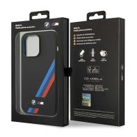 BMW Silicone Slanted Stripes - Etui iPhone 14 Pro Max (czarny)