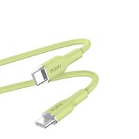 PURO ICON Soft Cable – Kabel USB-C do USB-C 1.5 m (Matcha Green)