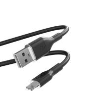PURO ICON Soft Cable – Kabel USB-A do Lightning certyfikat MFi 1.5 m (Black)