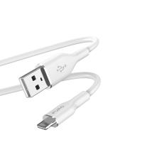 PURO ICON Soft Cable – Kabel USB-A do Lightning certyfikat MFi 1.5 m (White)