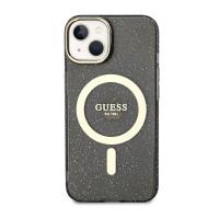 Guess Glitter Gold MagSafe - Etui iPhone 14 Plus (Czarny)