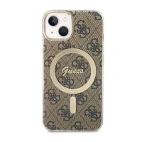 Guess 4G MagSafe - Etui iPhone 14 (Brązowy)