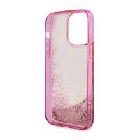 Guess Liquid Glitter Transculent 4G - Etui iPhone 14 Pro Max (Różowy)