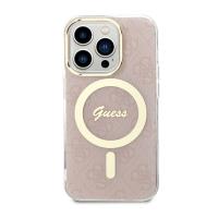 Guess 4G MagSafe - Etui iPhone 14 Pro (Różowy)