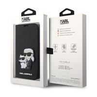 Karl Lagerfeld Booktype NFT Saffiano Karl & Choupette - Etui iPhone 14 Pro (Czarny)
