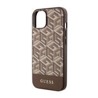 Guess GCube Stripes MagSafe - Etui iPhone 14 Plus (Brązowy)