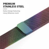 Crong Milano Steel - Pasek ze stali nierdzewnej do Apple Watch 38/40/41 mm (opalizujący)