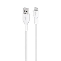 PURO Fabric - Kabel w oplocie USB-A / Lightning certyfikat MFi 1,2m (biały)