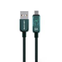 WEKOME WDC-180 Vanguard Series - Kabel połączeniowy USB-A do USB-C Fast Charging 1 m (Zielony)