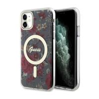 Guess Flower MagSafe - Etui iPhone 11 (Zielony)