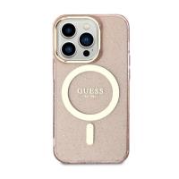 Guess Glitter Gold MagSafe - Etui iPhone 11 (Różowy)