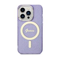 Guess Glitter Gold MagSafe - Etui iPhone 11 (Purpurowy)