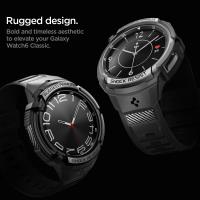Spigen Rugged Armor Pro - Pasek + etui do Samsung Galaxy Watch 6 Classic 43 mm (Czarny)