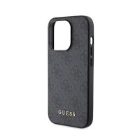 Guess 4G Metal Gold Logo - Etui iPhone 15 Pro (szary)