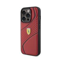 Ferrari Twist Metal Logo - Etui iPhone 15 Pro (czerwony)