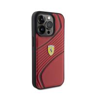 Ferrari Twist Metal Logo - Etui iPhone 15 Pro (czerwony)